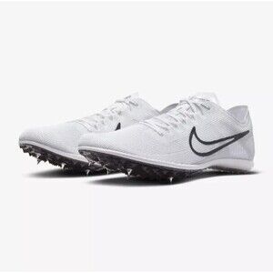 Nike Zoom Mamba 6 Track & Field Distance Spikes White Black Men’s Size 10